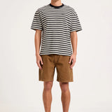 Emblem Stripe Tee - Black/White