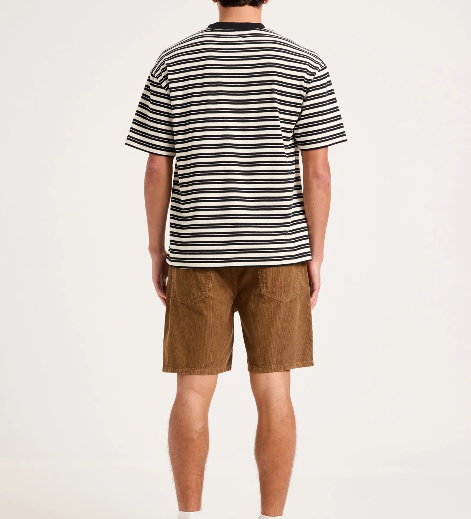 Emblem Stripe Tee - Black/White