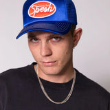 Satin Spesh Trucker - Royal Blue