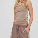 Geo Regular Tank - Dark Taupe