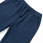 Navy blue pants on a white background
