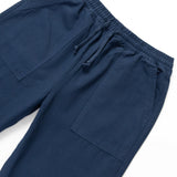 Navy blue pants on a white background