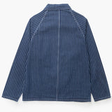 Blue pinstripe shirt on a white background