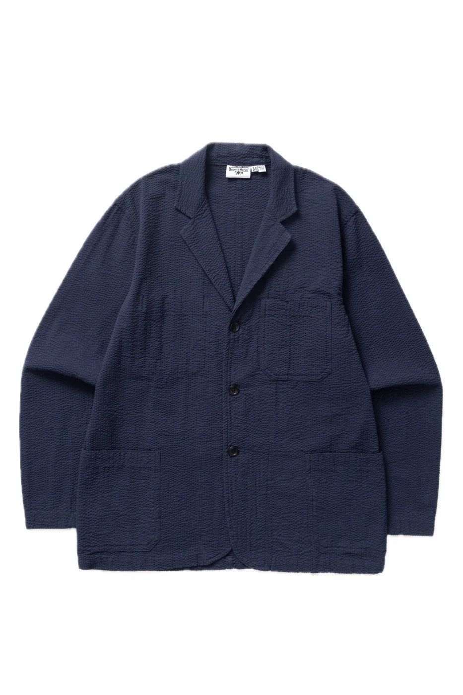 Navy blue jacket on a white background