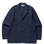 Navy blue jacket on a white background
