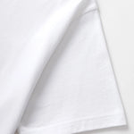 White t-shirt on a light gray background
