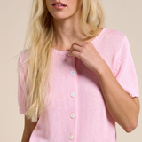 Button Up Tee - Pink