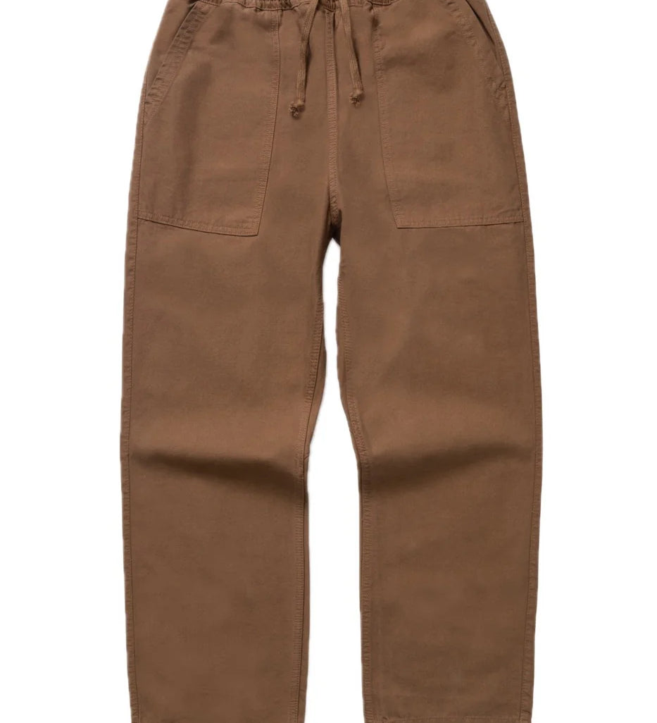 Brown pants with drawstring on a white background