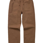 Brown pants with drawstring on a white background
