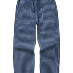 Blue striped pants on a white background