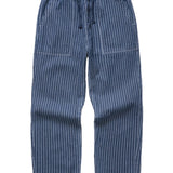 Blue striped pants on a white background