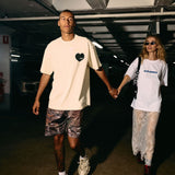 Black Heart Tee - Cream