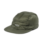 Green cap with a brand logo on a white background