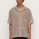 Watson SS Shirt - Cream/Burgundy