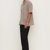 Watson SS Shirt - Cream/Burgundy