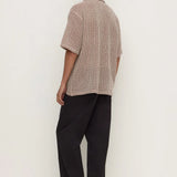 Watson SS Shirt - Cream/Burgundy