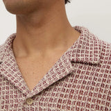 Watson SS Shirt - Cream/Burgundy
