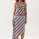 Zumi Stripe Skirt - Blue