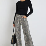Zoey Pocket Jean - Leopard