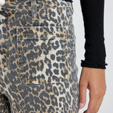 Zoey Pocket Jean - Leopard