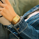 Vintage Cream Face Gold Watch - AQ230GA-9DS