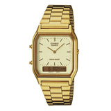 Vintage Cream Face Gold Watch - AQ230GA-9DS