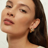 Tania 18K Gold Plate Classic Hoop Earrings: Classic Chunky Hoop