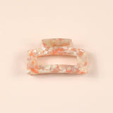 Scarlett Medium Claw Hair Clip Eco-Friendly: Marble Rose Pink