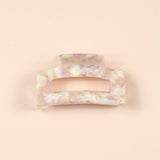 Scarlett Medium Claw Hair Clip Eco-Friendly: Marble Pink