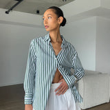 The Florence Shirt - Green/White