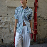 The Florence Shirt - Green/White