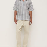 Sid Short Sleeve Shirt - Ashphalt/Cream