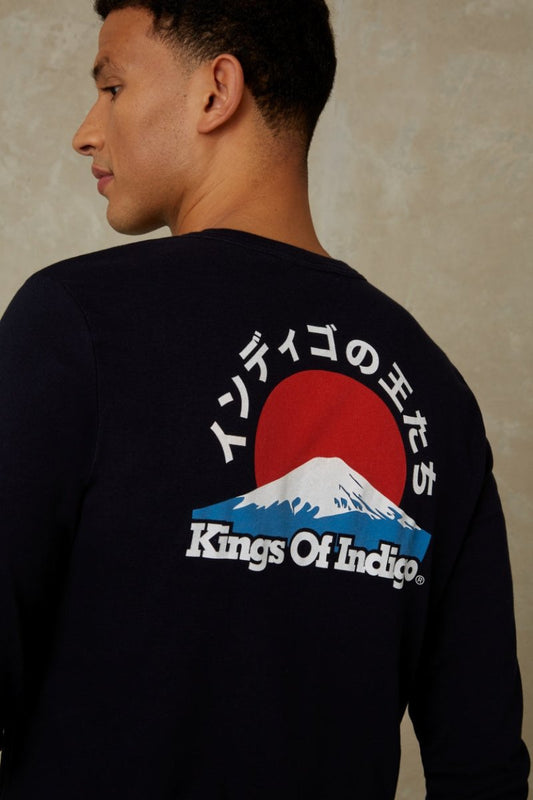 Nezer L/S TShirt Mount Fuji - Navy