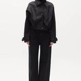 Koa Cropped Coat - Black