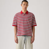 Finn Boxy Polo - Chilli Stripe