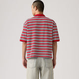 Finn Boxy Polo - Chilli Stripe