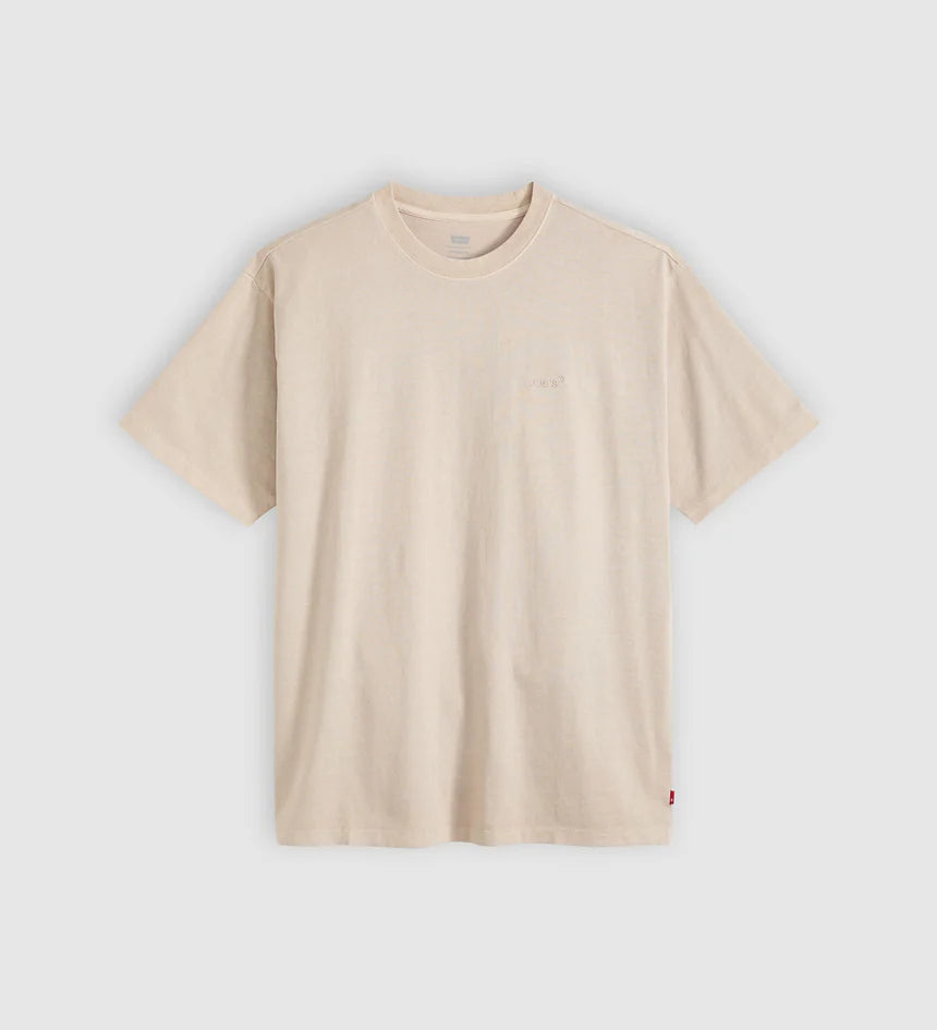 Beige t-shirt on a light gray background