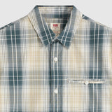Plaid shirt with Levi's label on a light gray background