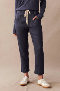 Luxe Linen Pants - Navy