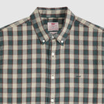 Plaid shirt with Levi's label on a light gray background